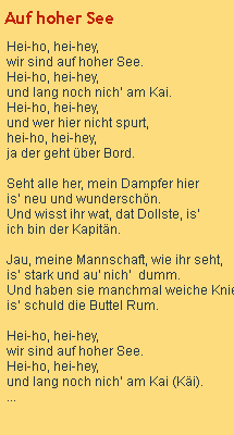 auf hoher see