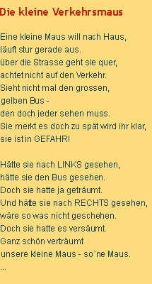 die kleine verkehrsmaus