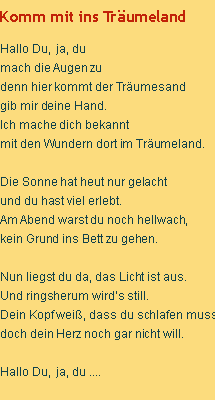 Komm ins Träumeland