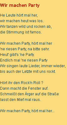 wir machen party